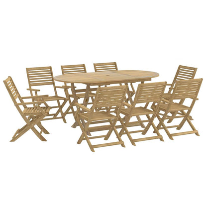 vidaXL 9 Piece Garden Dining Set Solid Wood Acacia