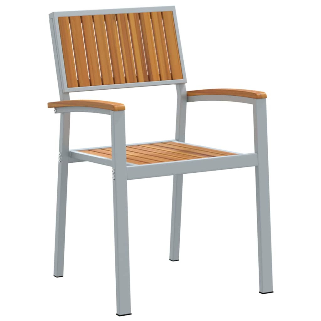 vidaXL Garden Dining Set 7 pcs Grey and brown 160 x 80 x 75 cm