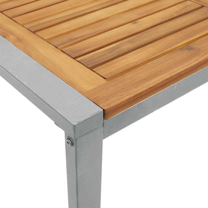vidaXL Garden Dining Set 5 pcs Grey Solid Acacia Wood