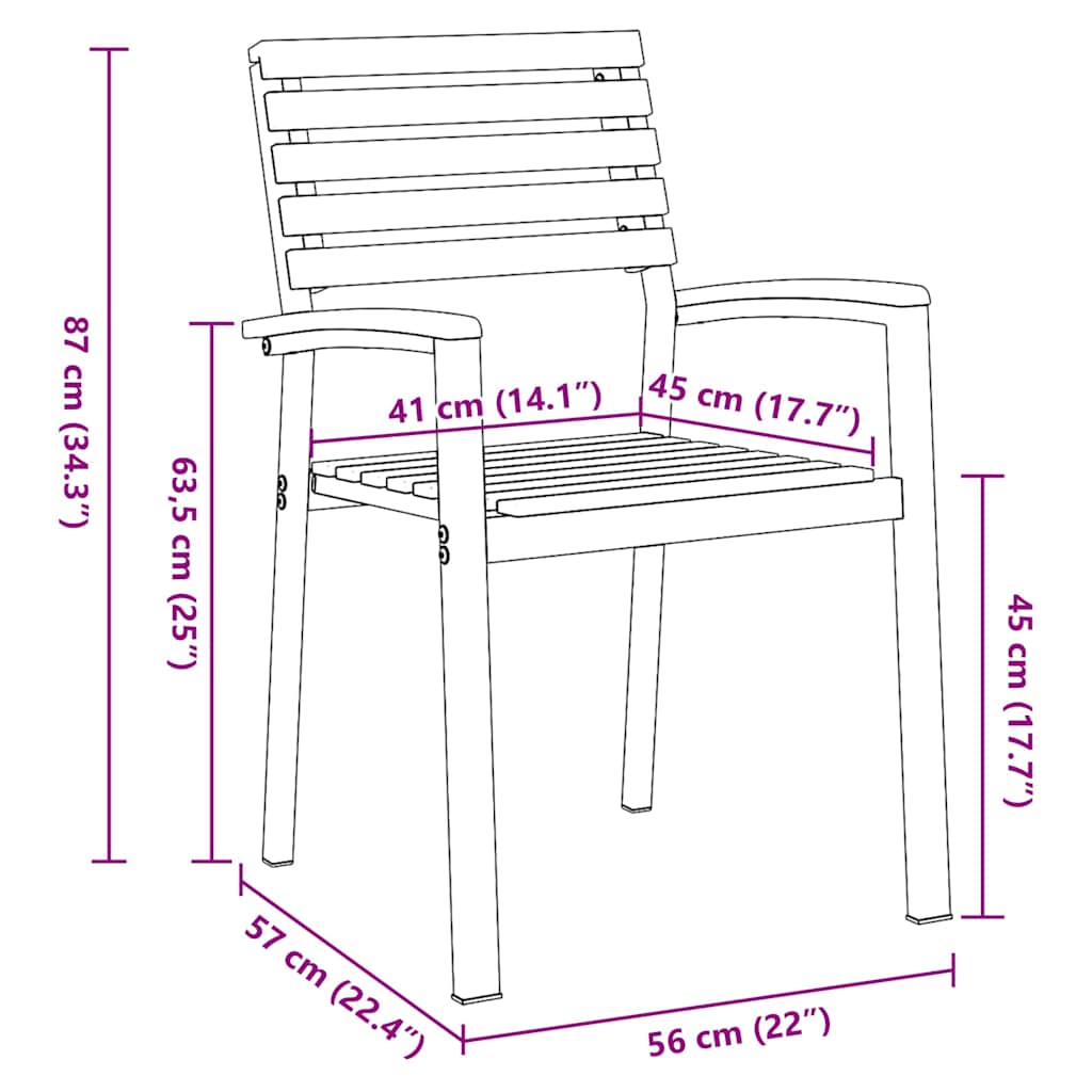 vidaXL Garden Dining Set 5 pcs Grey and brown Solid acacia wood