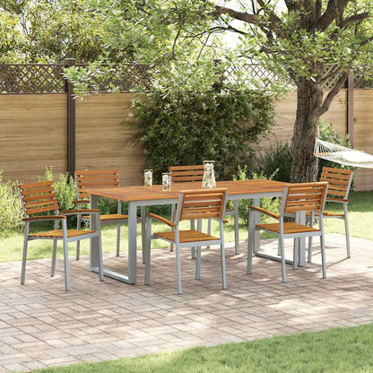 vidaXL Garden Chair 6 pcs Brown Solid Acacia Wood Stackable