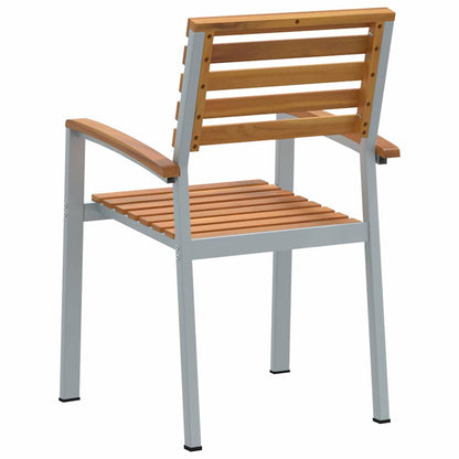vidaXL Garden Chair 6 pcs Brown Solid Acacia Wood Stackable