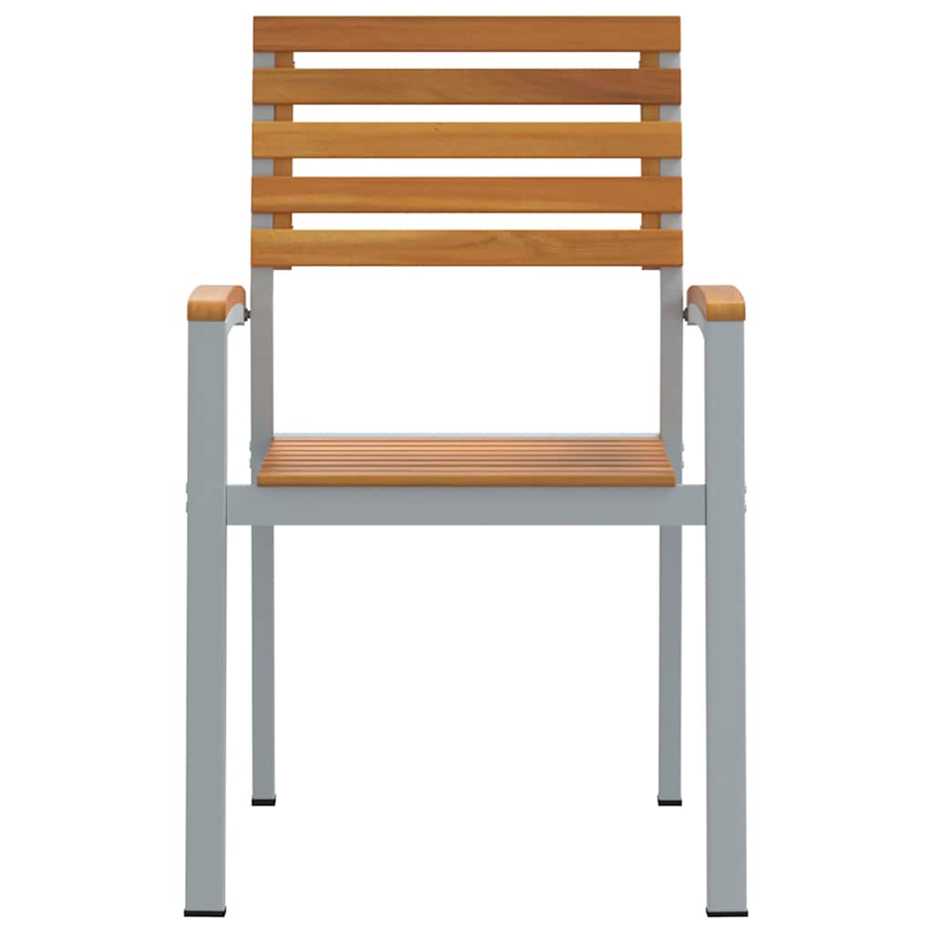 vidaXL Garden Chair 6 pcs Brown Solid Acacia Wood Stackable