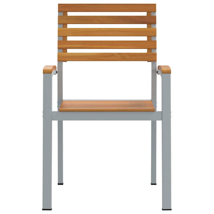 vidaXL Garden Chair 6 pcs Brown Solid Acacia Wood Stackable