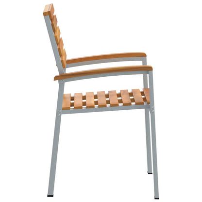 vidaXL Garden Chair 6 pcs Brown Solid Acacia Wood Stackable