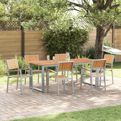 vidaXL Stacking Chair 6 pcs Brown 56 x 57 x 87 cm Solid Acacia Wood