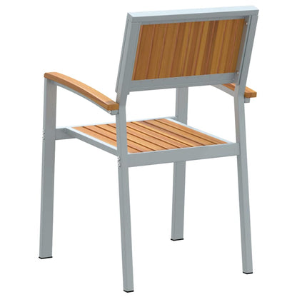 vidaXL Stacking Chair 6 pcs Brown 56 x 57 x 87 cm Solid Acacia Wood