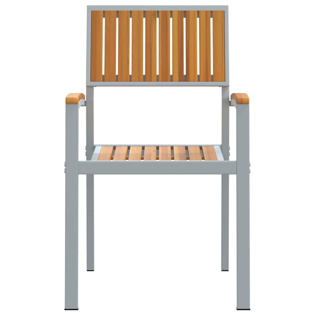 vidaXL Stacking Chair 6 pcs Brown 56 x 57 x 87 cm Solid Acacia Wood
