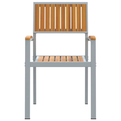 vidaXL Stacking Chair 6 pcs Brown 56 x 57 x 87 cm Solid Acacia Wood