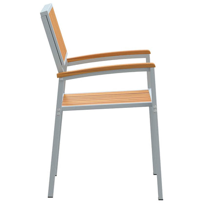 vidaXL Stacking Chair 6 pcs Brown 56 x 57 x 87 cm Solid Acacia Wood