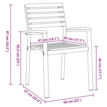 vidaXL Garden Dining Set 7 pcs Grey and brown 180 x 90 x 75 cm