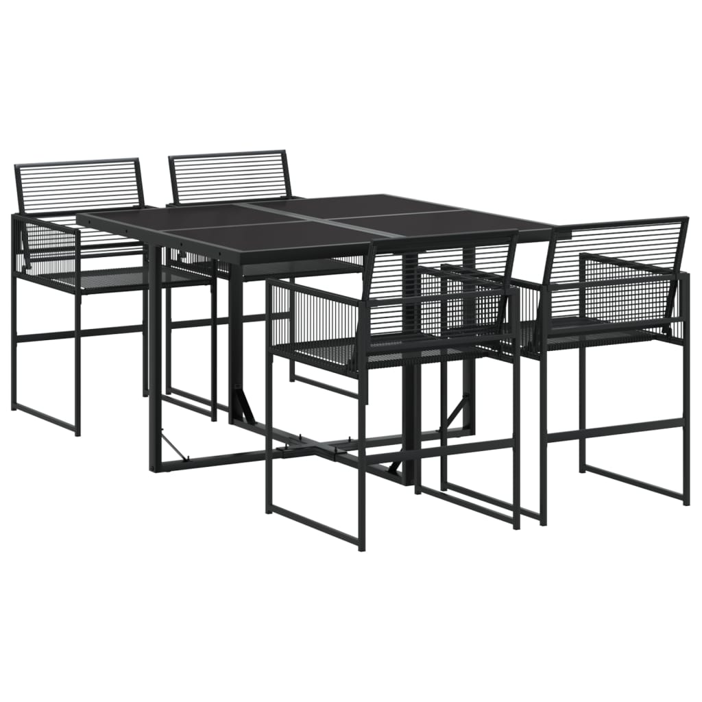 vidaXL Garden Dining Set | Black
