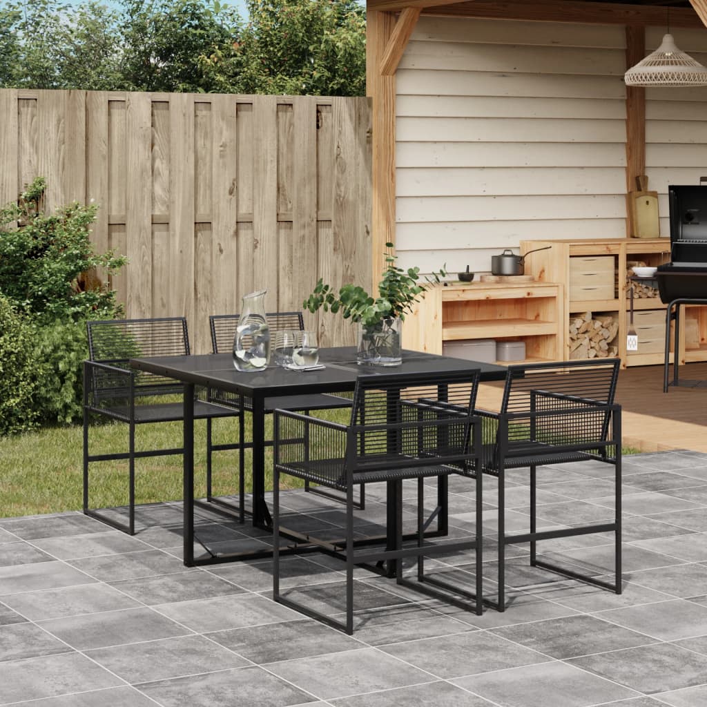 vidaXL Garden Dining Set | Black