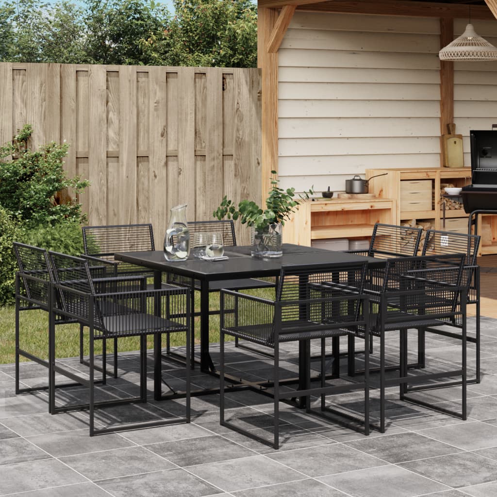 vidaXL Garden Dining Set | Black