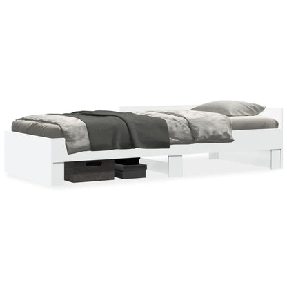 vidaXL Bed Frame without Mattress White 100x200 cm Engineered Wood