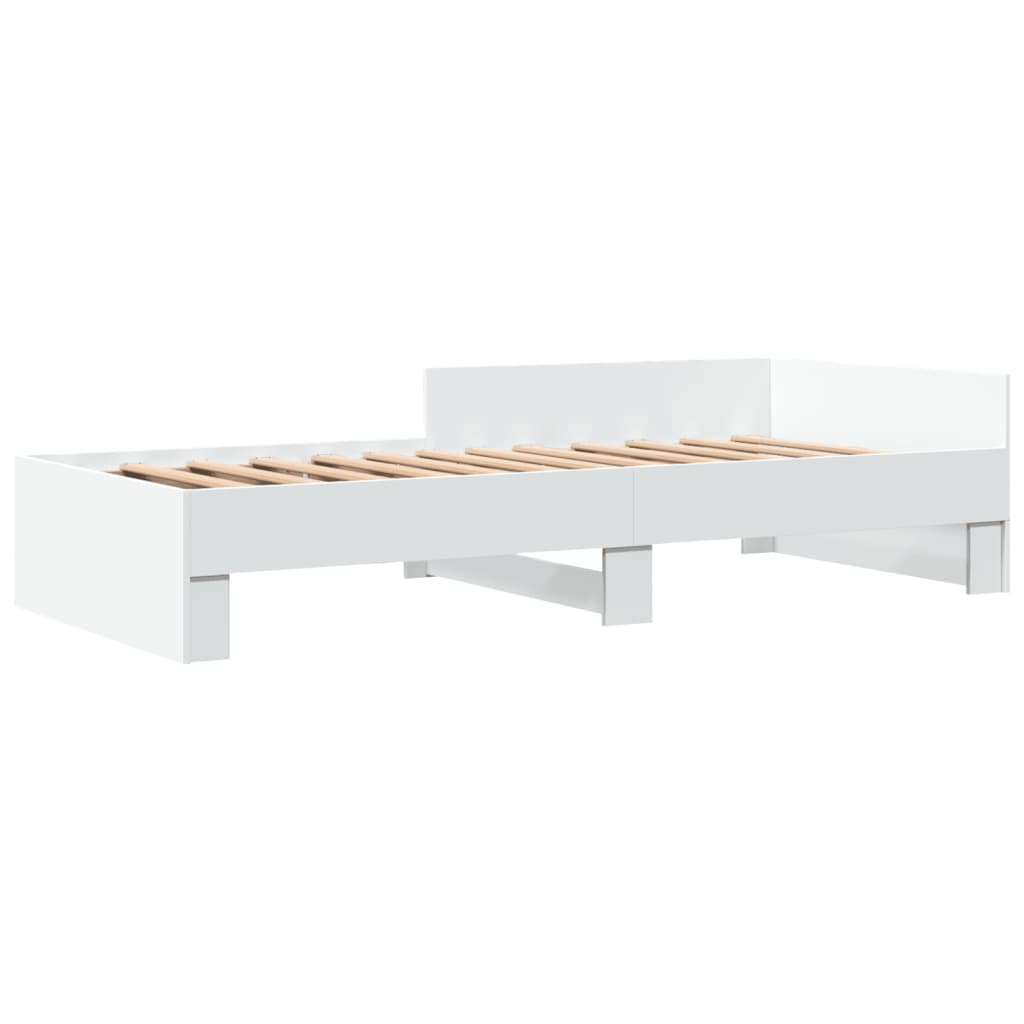 vidaXL Bed Frame without Mattress White 100x200 cm Engineered Wood