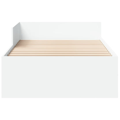vidaXL Bed Frame without Mattress White 100x200 cm Engineered Wood