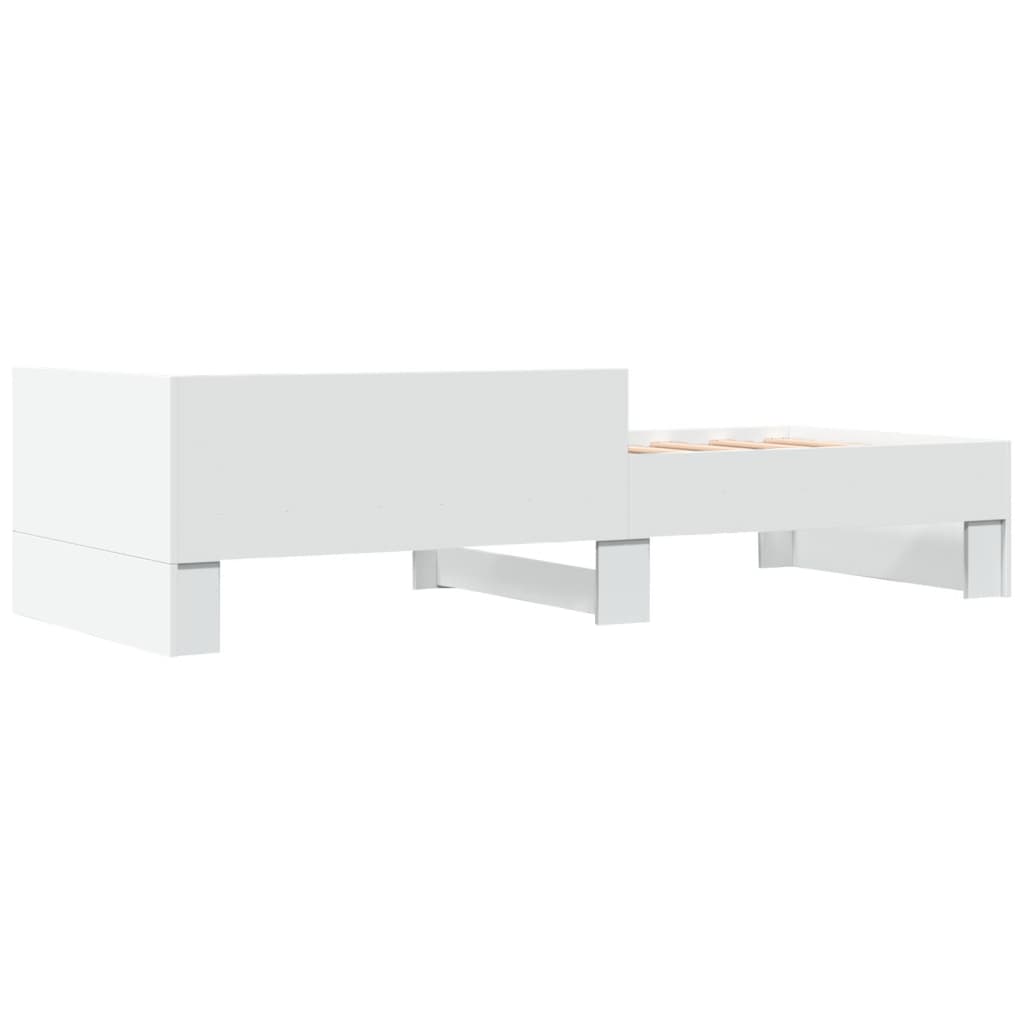 vidaXL Bed Frame without Mattress White 100x200 cm Engineered Wood
