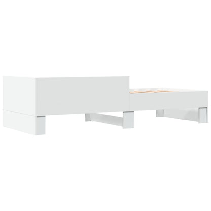 vidaXL Bed Frame without Mattress White 100x200 cm Engineered Wood