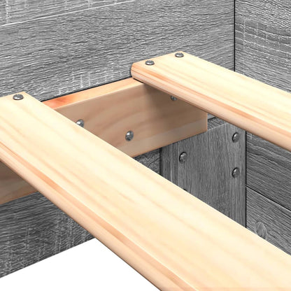 vidaXL Bed Frame without Mattress Grey Sonoma 100x200 cm Engineered Wood