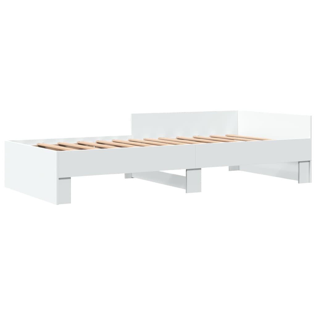 vidaXL Bed Frame without Mattress White 90x200 cm Engineered Wood