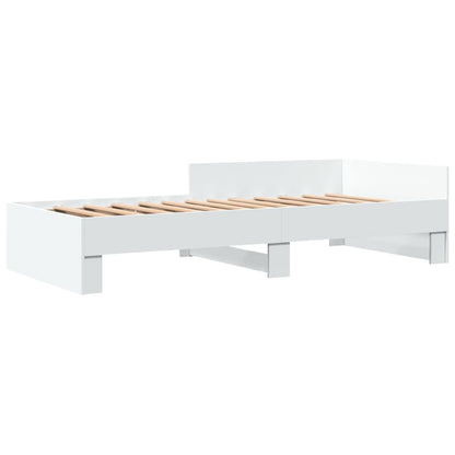 vidaXL Bed Frame without Mattress White 90x200 cm Engineered Wood