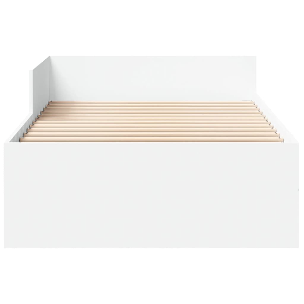 vidaXL Bed Frame without Mattress White 90x200 cm Engineered Wood