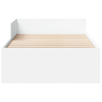 vidaXL Bed Frame without Mattress White 90x200 cm Engineered Wood