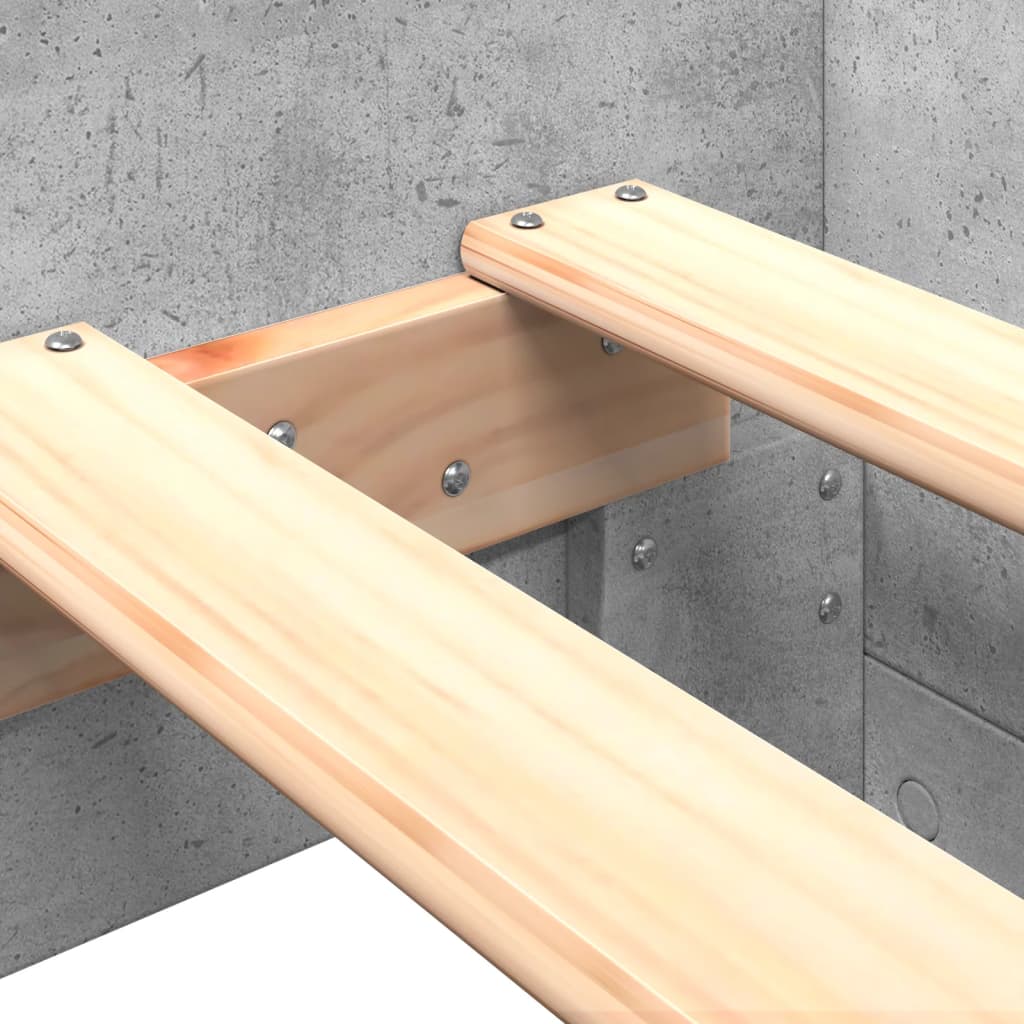 vidaXL Bed Frame without Mattress Concrete Grey 90x200 cm Engineered Wood