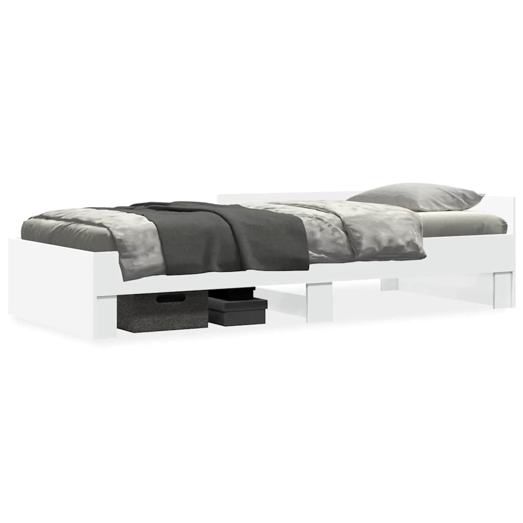 vidaXL Bed Frame without Mattress White 90x190 cm Engineered Wood