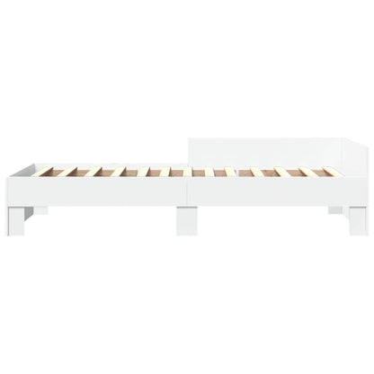 vidaXL Bed Frame without Mattress White 75x190 cm Small Single Engineered Wood