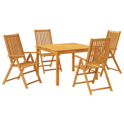 vidaXL Garden Dining Set | Brown | Solid Acacia Wood | Medium | Foldable