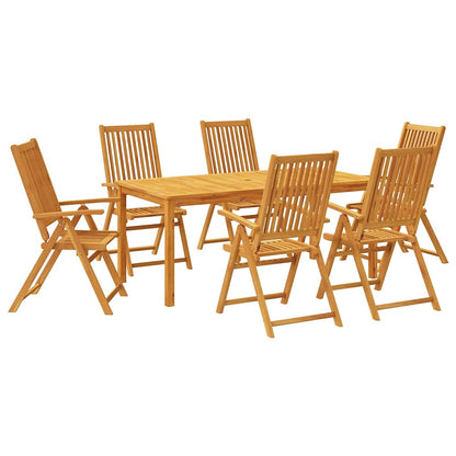vidaXL 7 Piece Garden Dining Set 180x90x75 cm Solid Wood Acacia