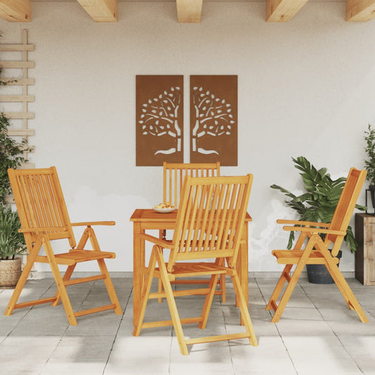 vidaXL 5 Piece Garden Dining Set 85x85x74 cm Solid Wood Acacia