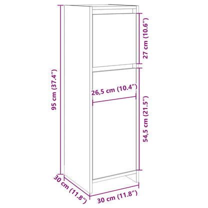 vidaXL Bathroom Cabinet Sonoma Oak 30x30x95 cm Engineered Wood