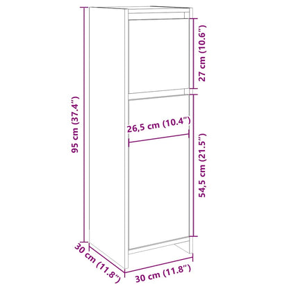 vidaXL Bathroom Cabinet Sonoma Oak 30x30x95 cm Engineered Wood