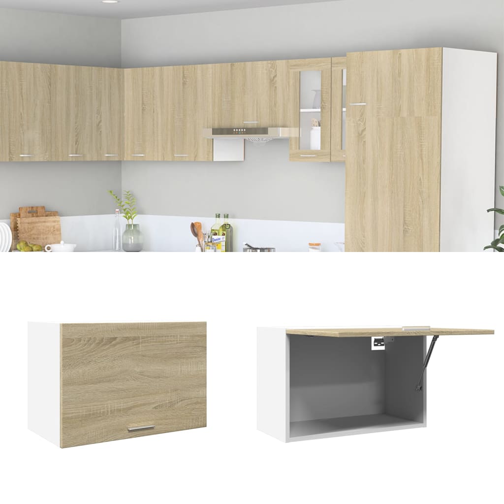 vidaXL Hanging Cabinet "Lyon" Sonoma Oak 60x31x40 cm Engineered Wood