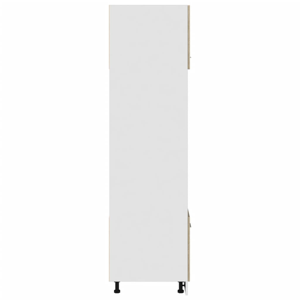 vidaXL Microwave Cabinet Lyon Sonoma Oak 60x57x207 cm Engineered Wood