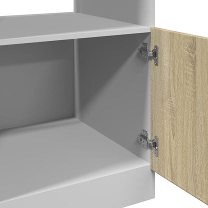 vidaXL Microwave Cabinet Lyon Sonoma Oak 60x57x207 cm Engineered Wood