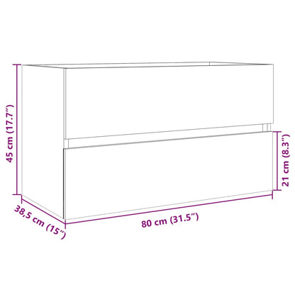 vidaXL Sink Cabinet | Sonoma oak | Engineered wood | Medium | Sink Cabinet