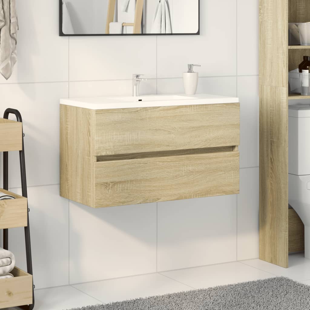 vidaXL Sink Cabinet | Sonoma oak | Engineered wood | Medium | Sink Cabinet