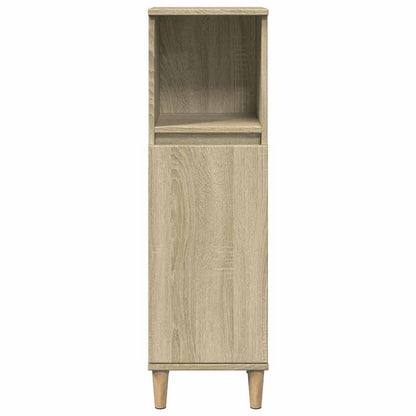 vidaXL Bathroom Cabinet Sonoma Oak 30x30x100 cm Engineered Wood