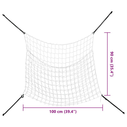 vidaXL Hay Nets 2 pcs Rectangular White 100x90 cm PP