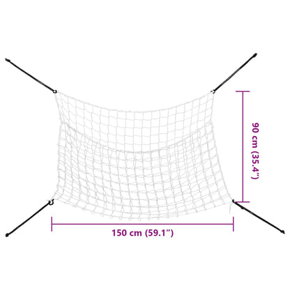 vidaXL Hay Nets 2 pcs Rectangular White 150x90 cm PP