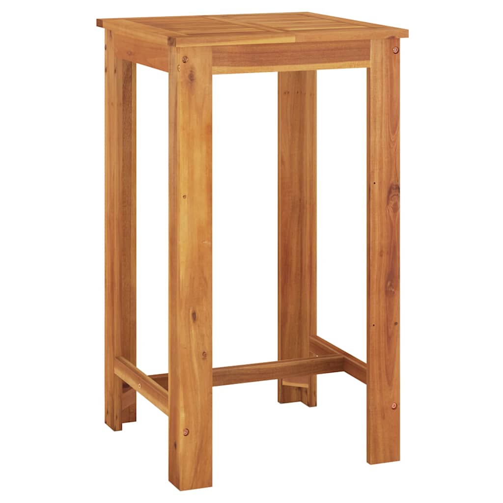 vidaXL 5 Piece Garden Bar Set Brown Solid Wood Acacia and Poly Rattan