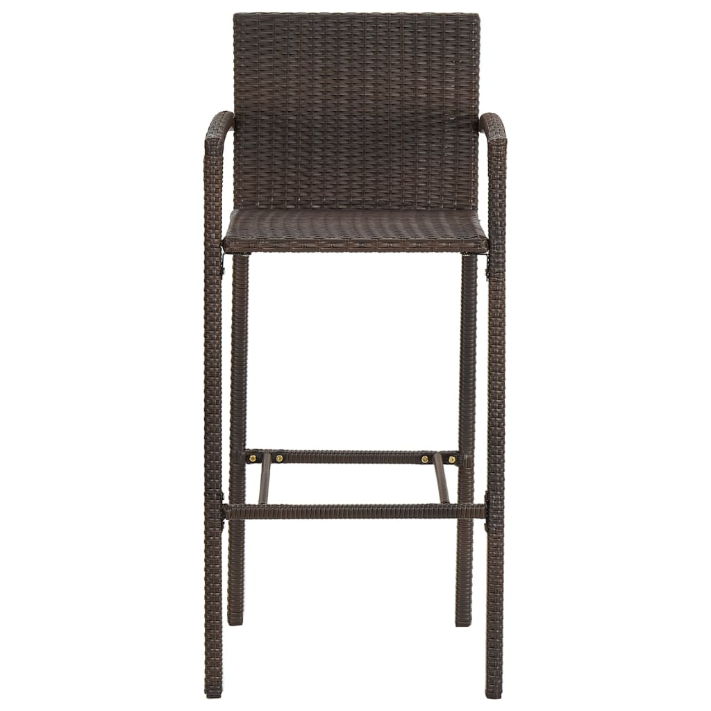 vidaXL Garden Bar Set | Brown | Solid acacia wood | Compact | Footrest