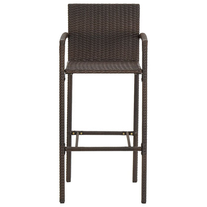 vidaXL Garden Bar Set | Brown | Solid acacia wood | Compact | Footrest