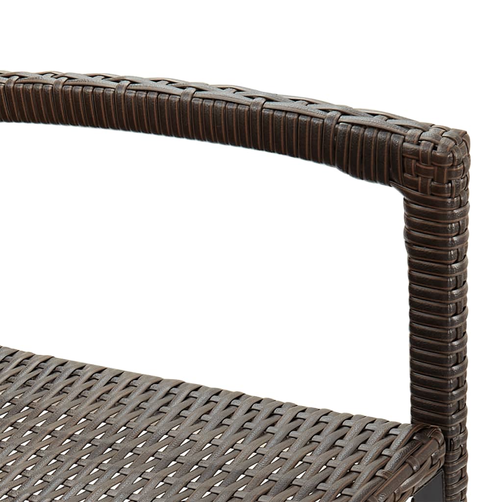 vidaXL Garden Bar Set | Brown | Solid acacia wood | Compact | Footrest