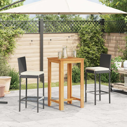 vidaXL Garden Bar Set | Black, Cream White