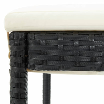 vidaXL Garden Bar Set | Black, Cream White